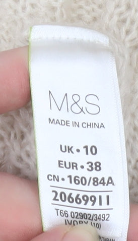 Womens UK Size 10 Marks and Spencer Ivory Cardigan Jumper