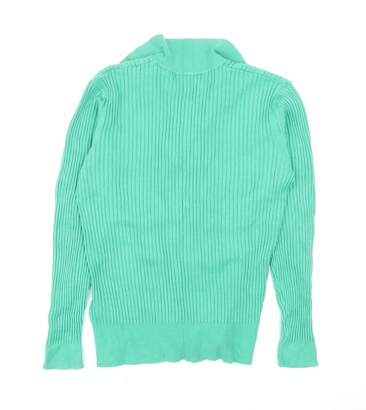Womens UK Size 12 Marks and Spencer Green Basic Polo