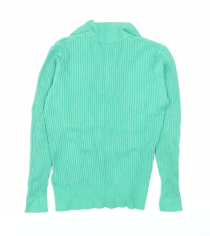 Womens UK Size 12 Marks and Spencer Green Basic Polo