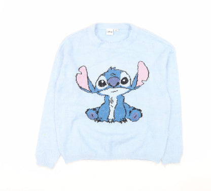 Womens UK Size XS Disney Blue Pullover Sweatshirt