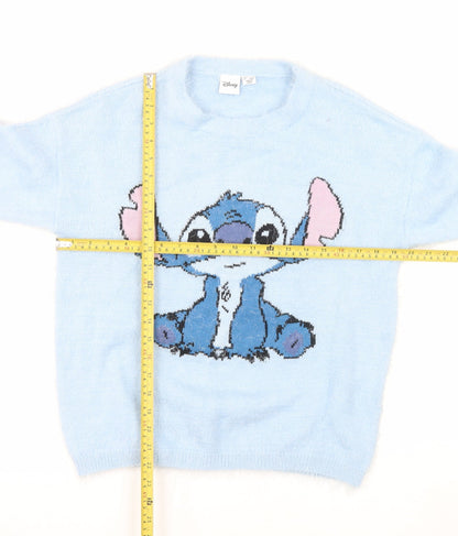Womens UK Size XS Disney Blue Pullover Sweatshirt