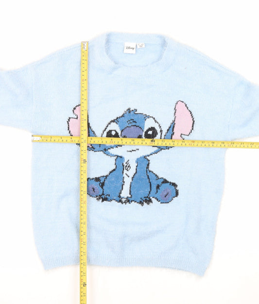 Womens UK Size XS Disney Blue Pullover Sweatshirt