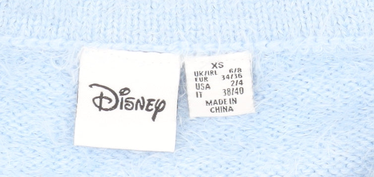 Womens UK Size XS Disney Blue Pullover Sweatshirt