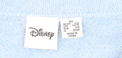 Womens UK Size XS Disney Blue Pullover Sweatshirt