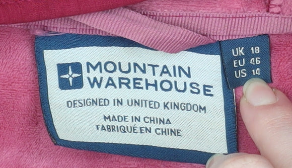 Womens UK Size 18 Mountain Warehouse Red Soft Shell