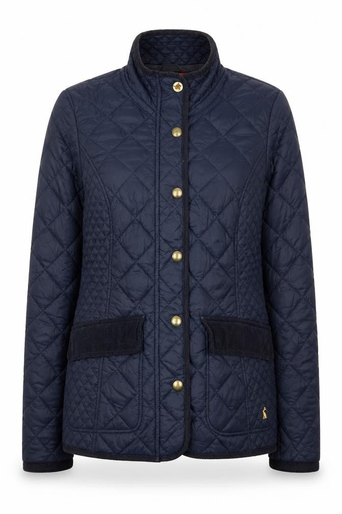 Joules Women’s Blue Quilted Mid-Length Jacket Size 10