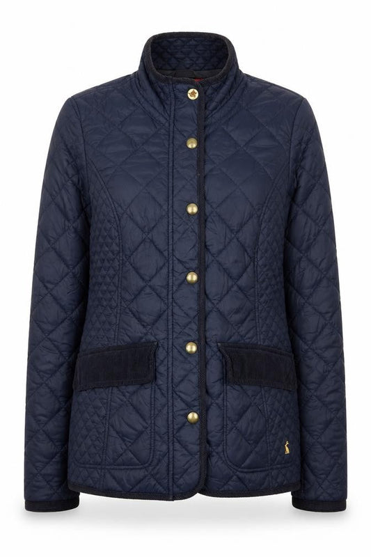 Joules Women’s Blue Quilted Mid-Length Jacket Size 10