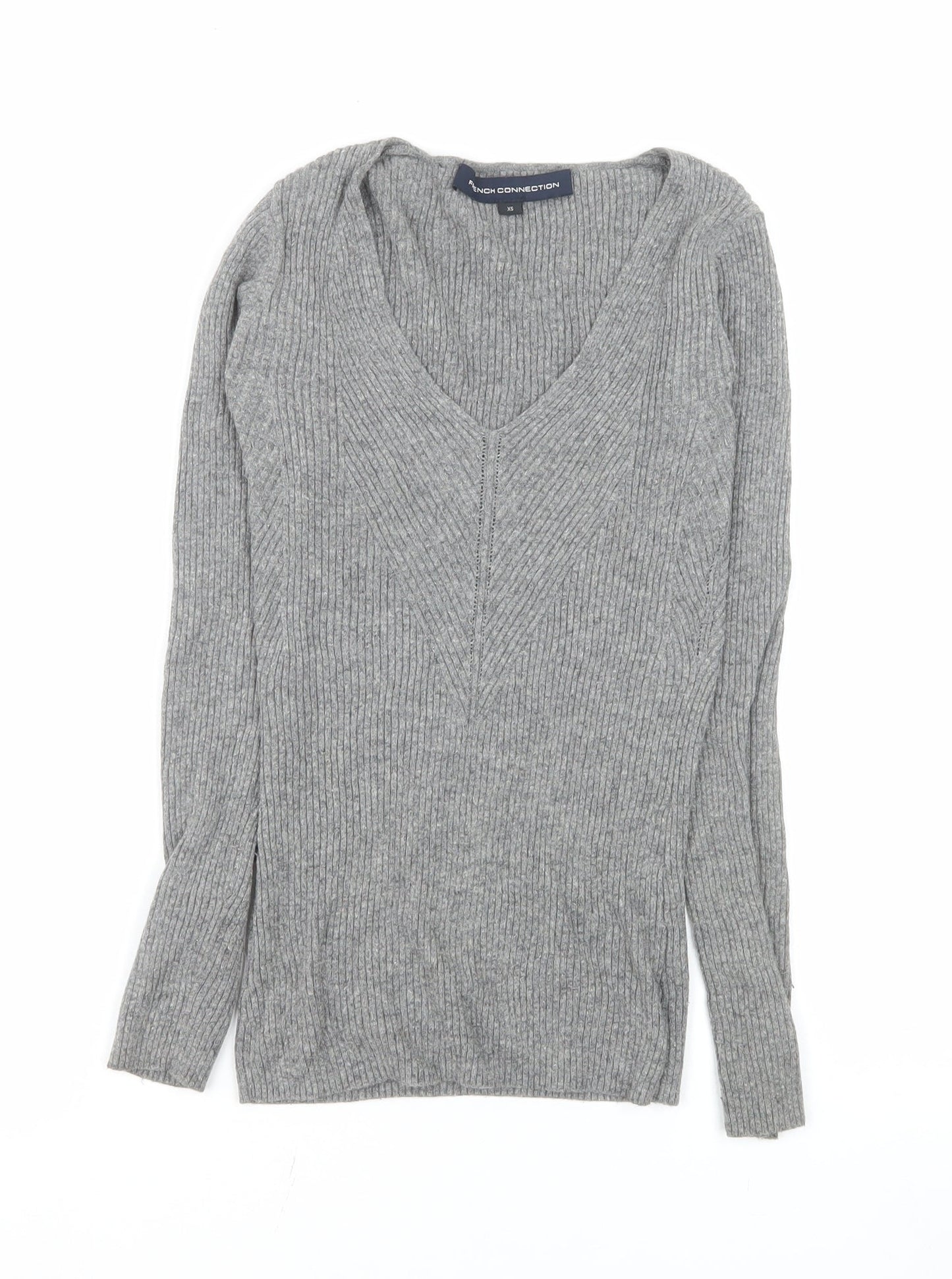 Womens UK Size XS French Connection Grey Basic Blouse
