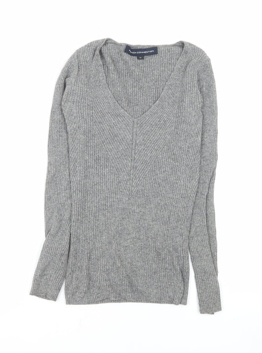 Womens UK Size XS French Connection Grey Basic Blouse