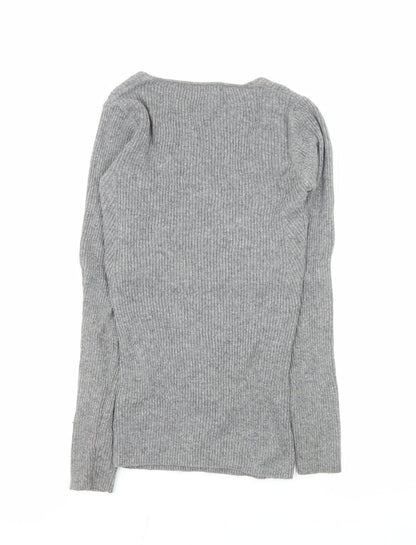 Womens UK Size XS French Connection Grey Basic Blouse