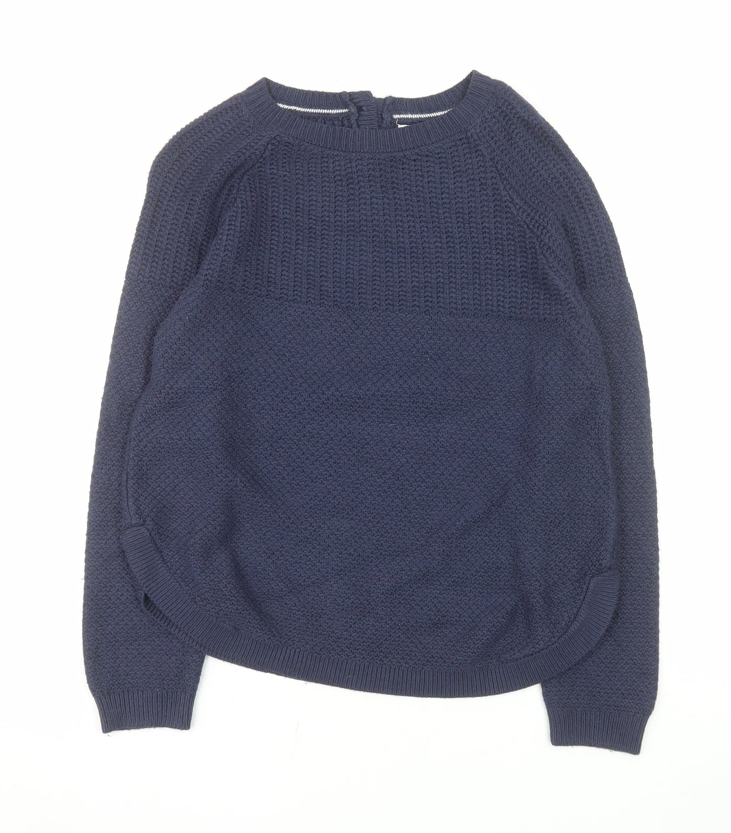 Womens UK Size 10 Fat Face Blue Pullover Jumper