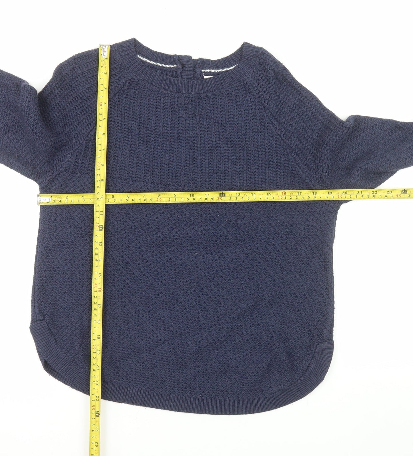 Womens UK Size 10 Fat Face Blue Pullover Jumper