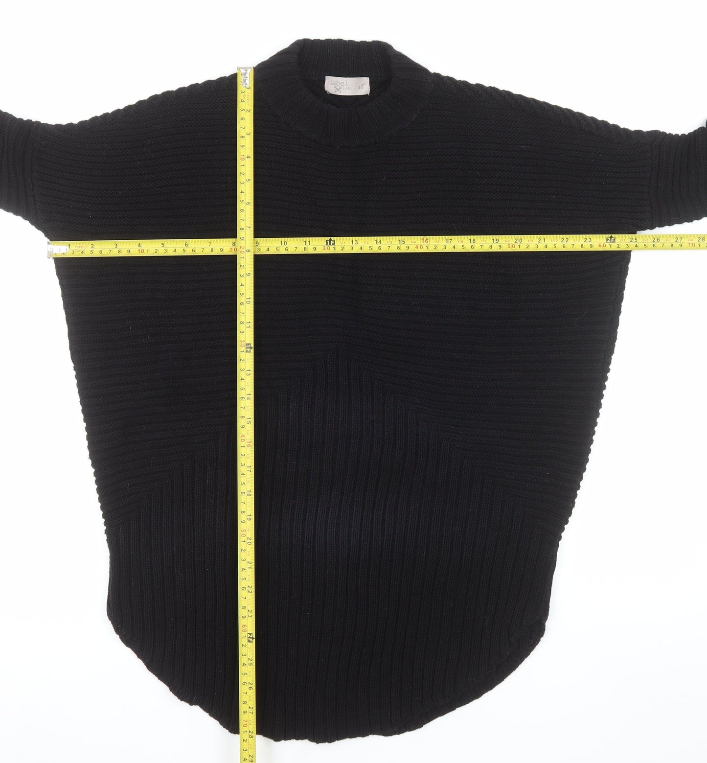 Womens UK Size 10 Label Lab Black Pullover Jumper