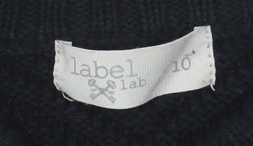 Womens UK Size 10 Label Lab Black Pullover Jumper