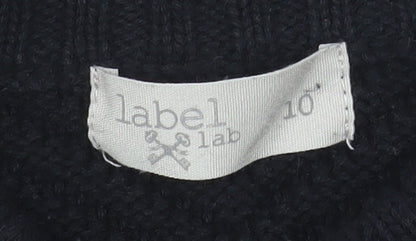 Womens UK Size 10 Label Lab Black Pullover Jumper