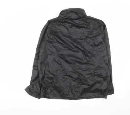 Wetplay Boys Black Waterproof Rain Coat Jacket 13 Years Polyester
