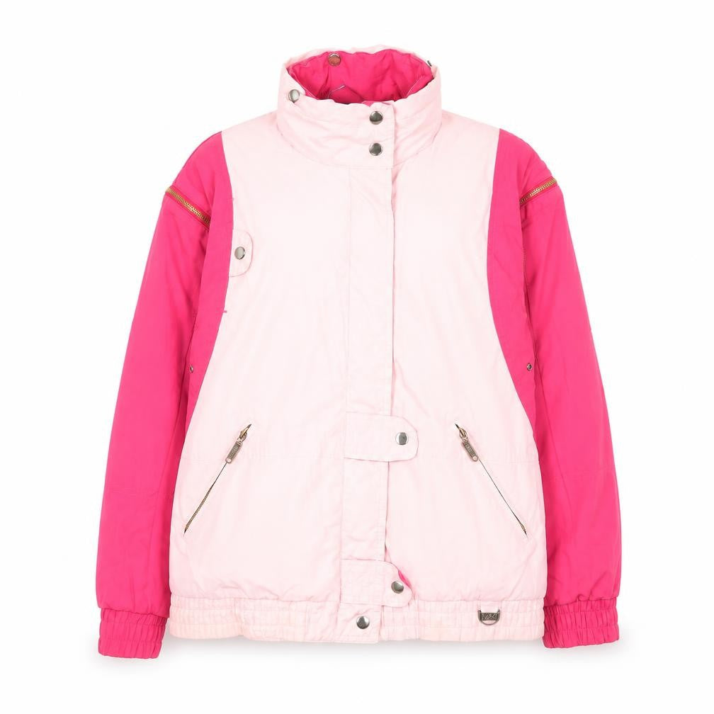 Rodeo Women's Pink Colourblock Puffer Jacket Size 10 Retro 80s Style