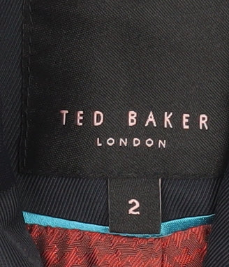 Womens UK Size 10 Ted Baker Black Trench Coat