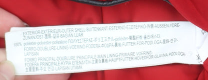 Zara Women Red Puffer Jacket L Quilted Winter Coat