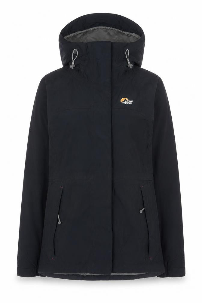 Lowe Alpine Women’s Black Waterproof Hooded Jacket UK 14 Outdoor Nylon Coat