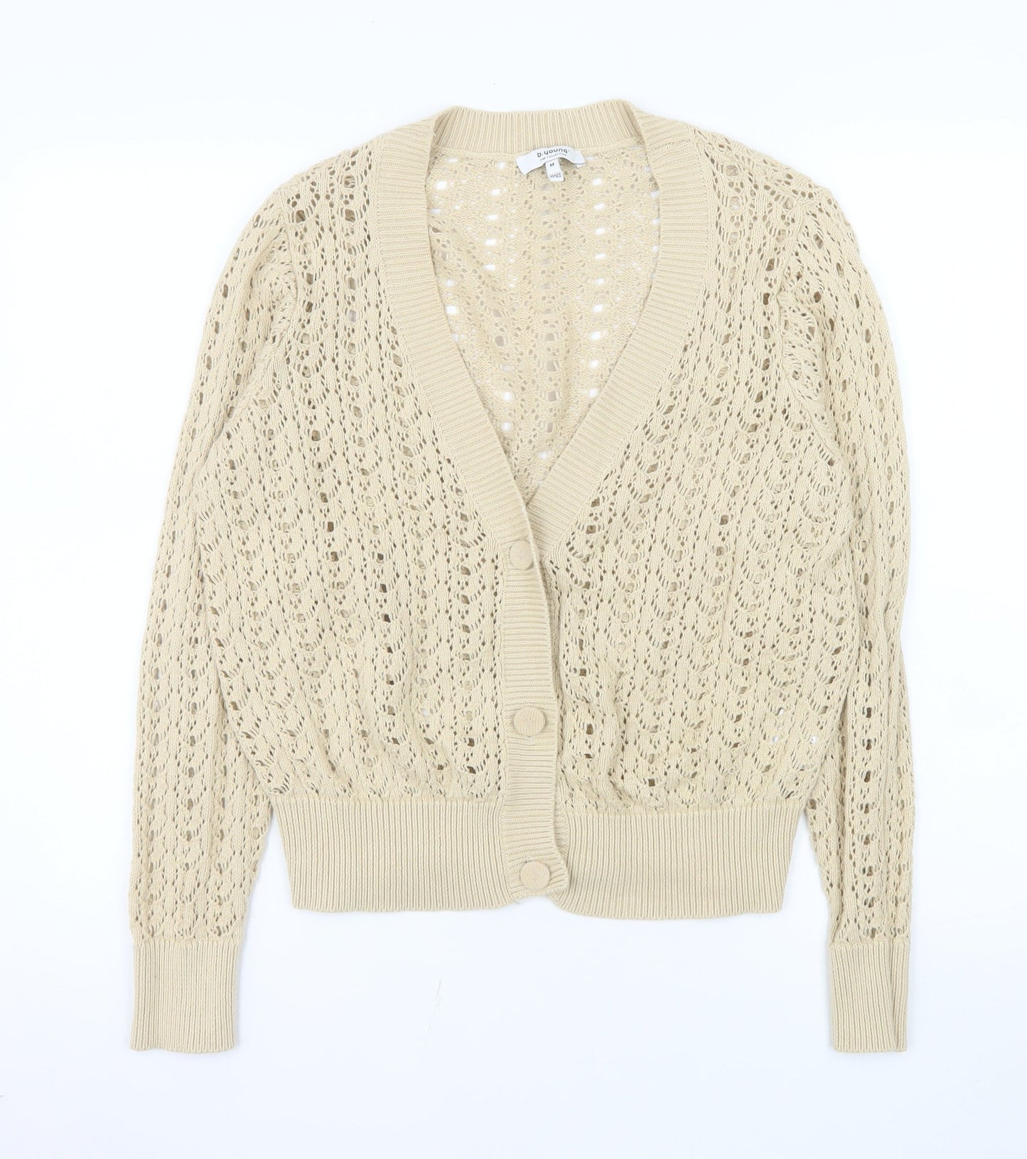 Womens UK Size M b.young Beige Cardigan Jumper
