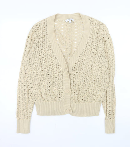 Womens UK Size M b.young Beige Cardigan Jumper