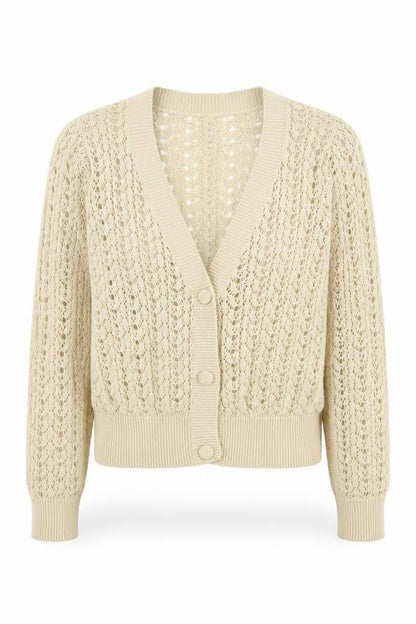 Womens UK Size M b.young Beige Cardigan Jumper