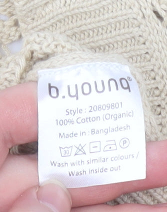 Womens UK Size M b.young Beige Cardigan Jumper