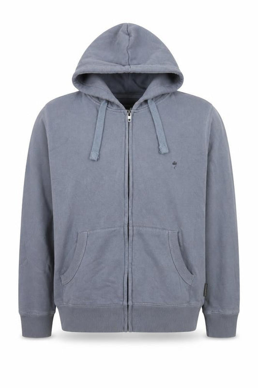 French Connection Men's Grey Full Zip Hooded Cotton Jacket M