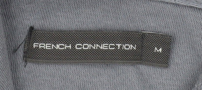 French Connection Men's Grey Full Zip Hooded Cotton Jacket M