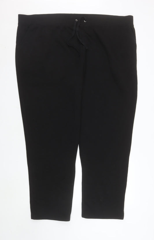 Bonmarché Womens Black Size 24 Jogger Sweatpants with Drawstring Waist
