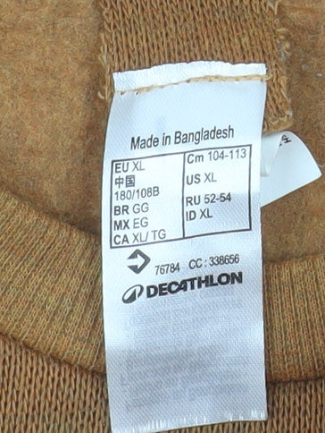 Mens UK Size XL DECATHLON Brown Pullover Jumper