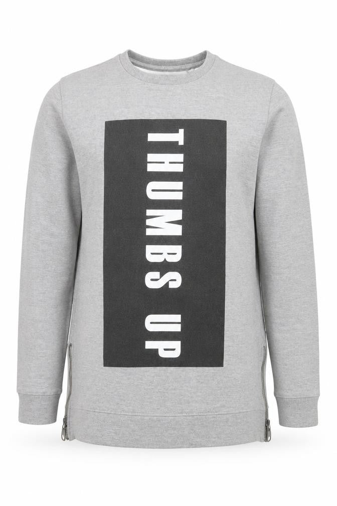 Mens UK Size M Bershka Grey Pullover Sweatshirt