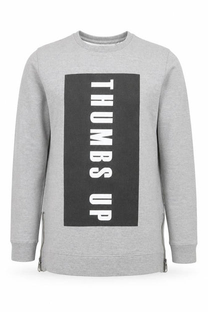 Mens UK Size M Bershka Grey Pullover Sweatshirt