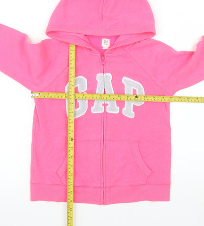 GAP Kids Girls Pink Hooded Zip Puffer Jacket Lined Size 10-11 Years
