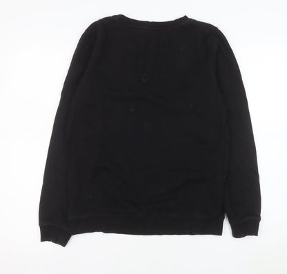 Sugarhill Boutique Girls Black Embroidered Space Sweatshirt UK 10