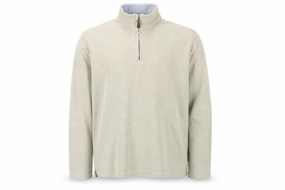 Marks & Spencer Men's Beige XL 1/4 Zip Pullover Sweatshirt