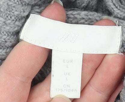Womens UK Size L H&M Grey Pullover Jumper