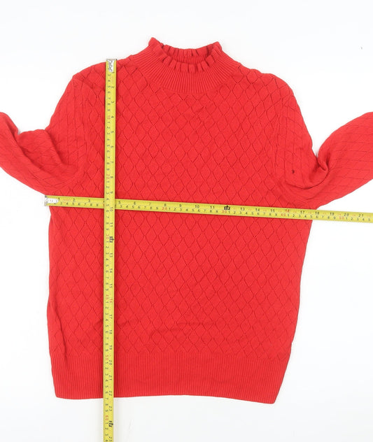 Womens UK Size 14 TU Red Basic Blouse