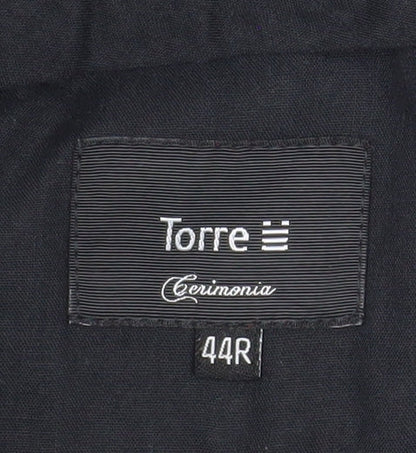 Torre Men Grey Wool Blend Dress Pants 44R Formal Trousers