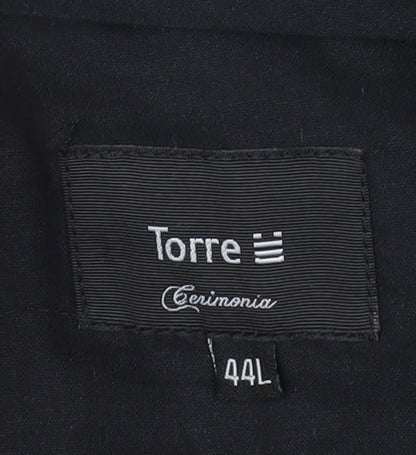 Torre Cerimonia Men's Grey Wool Blend Dress Pants 44L Formal Trousers