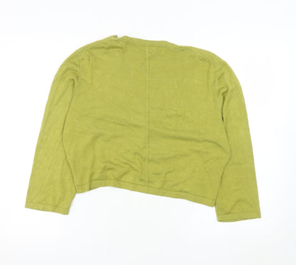 Hobbs Women Green Cardigan XL Long Sleeve Lightweight V-Neck
