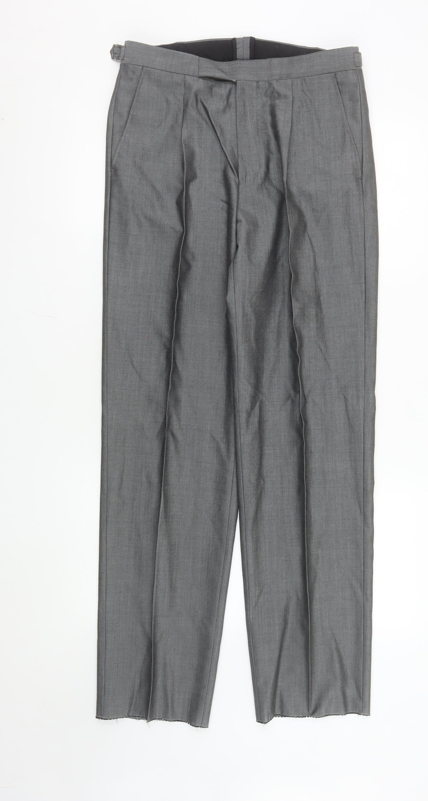 Mens UK Size XL Torre Regular Fit Dress Pants Grey Trousers