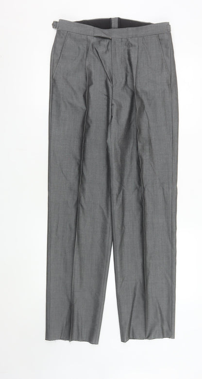 Mens UK Size XL Torre Regular Fit Dress Pants Grey Trousers