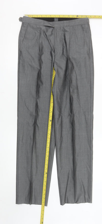 Mens UK Size XL Torre Regular Fit Dress Pants Grey Trousers