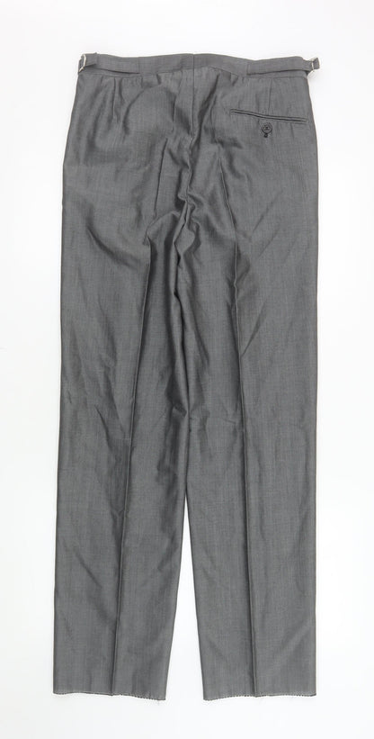 Mens UK Size XL Torre Regular Fit Dress Pants Grey Trousers