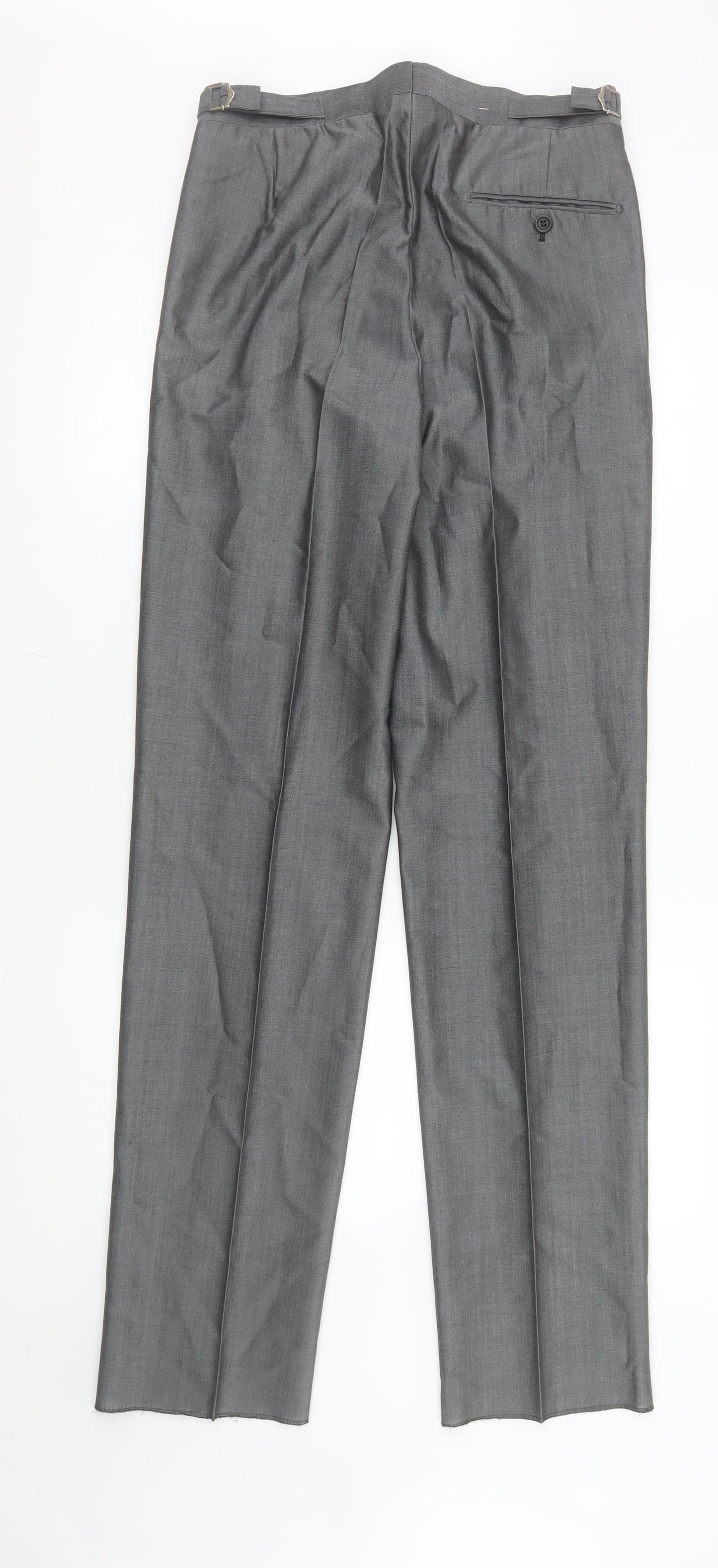 Mens UK Size XL Torre Classic Fit Dress Pants Grey Trousers