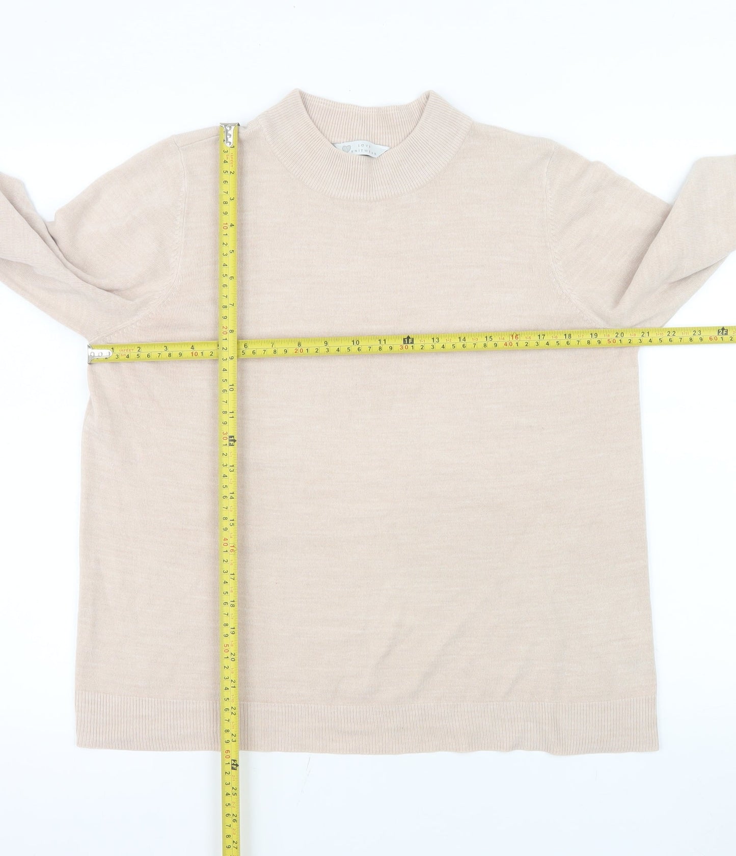Womens UK Size 18 BHS Beige Pullover Sweatshirt