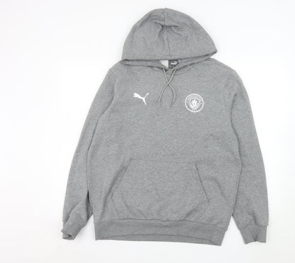 Puma Men’s Grey Manchester City Pullover Hoodie Medium