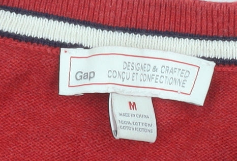 Mens UK Size M Gap Red Pullover Jumper
